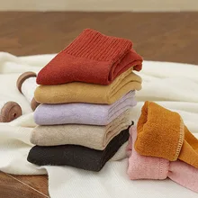 Женские зимние толстые теплые шерстяные носки модные брендовые хлопковые цветные толстые высококачественные кашемировые носки 10 пар