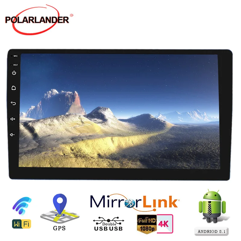  Wifi MP5 Player 2 din 10 inch for Android 9.1 GPS Navigation RAM1G ROM16G Universal Car Radio Auto- - 33042969776