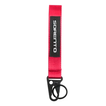 

High quality Ribbon Webbing Car key ring Nylon Webbing Keychain with hawk buckle key ring for KIA sorento car Accessories