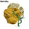 Wuli & baby grandes feuilles broches pour femmes émail 3 couleurs fête bureau broche broches cadeaux ► Photo 1/5