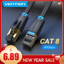 Przewód przedłużający Cat8 kabel Ethernet kabel sieciowy SSTP 40 gb/s 2000MHz kot 8 RJ45 sieci Lan Patch przewód do Modem Router internetu RJ 45 kabel Ethernet