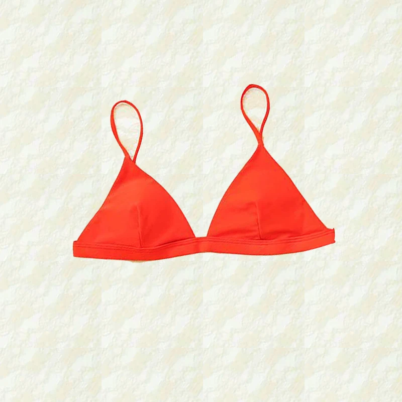Женское микро-бикини, набор, пуш-ап, одежда для плавания, Одноцветный, пляжный купальник, бразильские стринги, купальник для девочек, бикини, купальник для женщин - Цвет: top-red