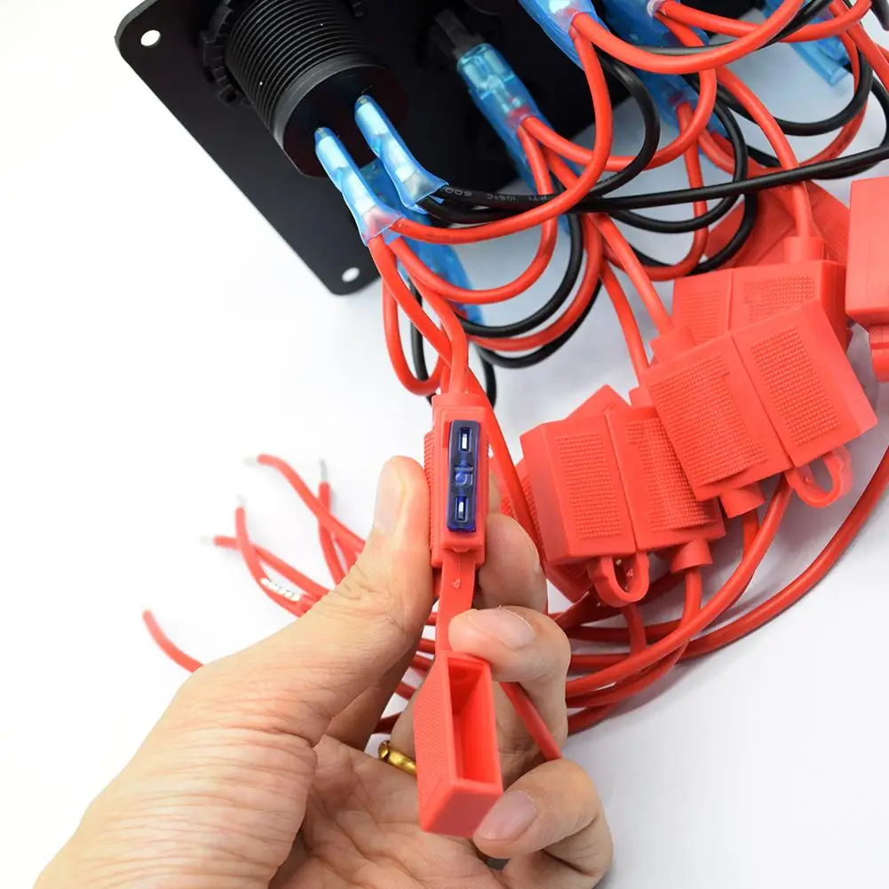 Двойной USB зарядное устройство с 8 бандами ВКЛ-ВЫКЛ переключатель многофункциональная Панель для автомобиля морское средство передвижения лодка предохранитель коробка защита