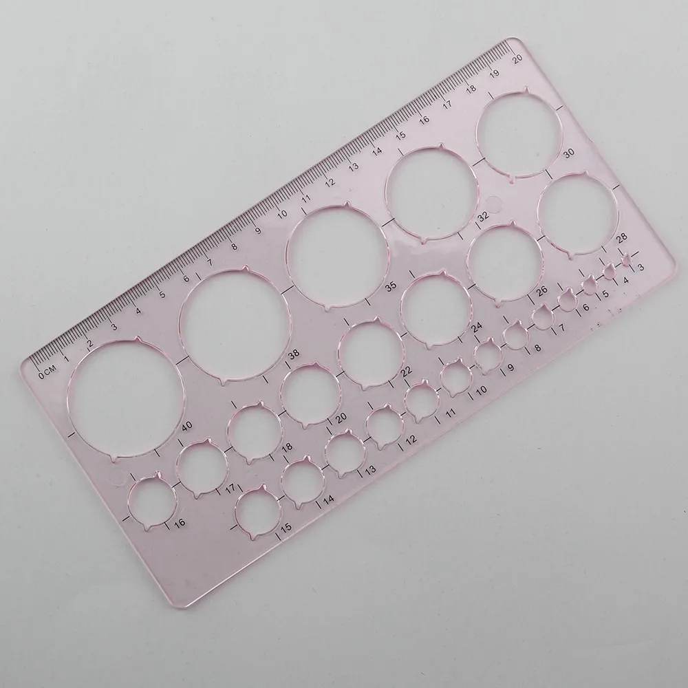 pink 1 шт. Yan бумажная линейка с прорезями, круглая линейка с отверстиями, Бумажный шаблон Yan бумажный специальный инструмент, ручные инструменты DIY, креативный подарок - Цвет: pink