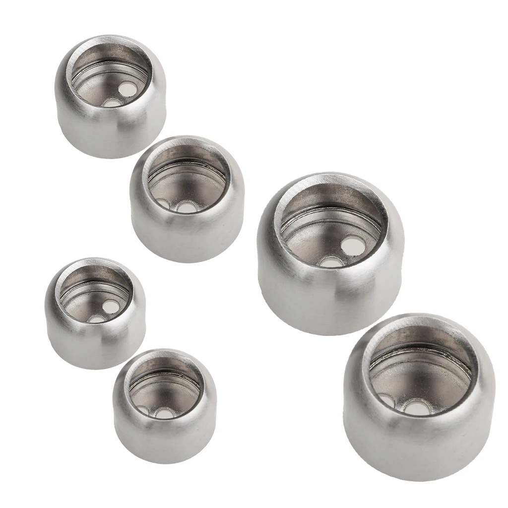 4x Cabinet Tube Bracket Hanging Rail Flange Rod End Support,19mm Dia