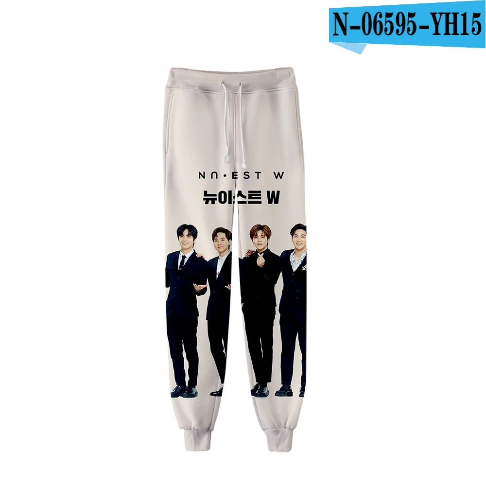 NU'EST певица Спортивные Штаны унисекс ролевые повседневные тонкие секции плюс бархат утолщение Хип-хоп брюки - Цвет: 2
