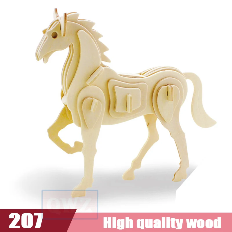 207 18 видов лазерной резки деревянные DIY 3D головоломка подарок для игры для детей ребенок друг модель строительные наборы популярные игрушки в подарок на день рождения - Цвет: 207