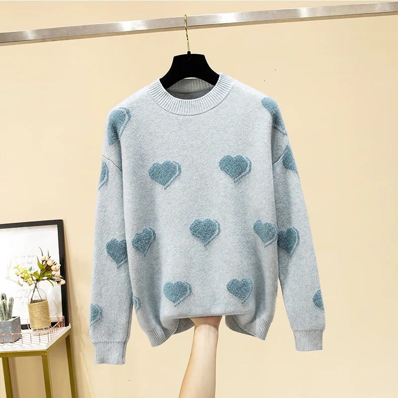 

All Match Sweety Casual O-Neck Warm Knitted Sweater Pullover Autumn Knitwear Sueter Mujer Long Sleeve Winter Women New