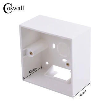 

Coswall 42mm Deepen Thicken External Mounting Box 86mm*86mm*45mm for Wall Switches and Sockets Apply For Outside of Wall Surface