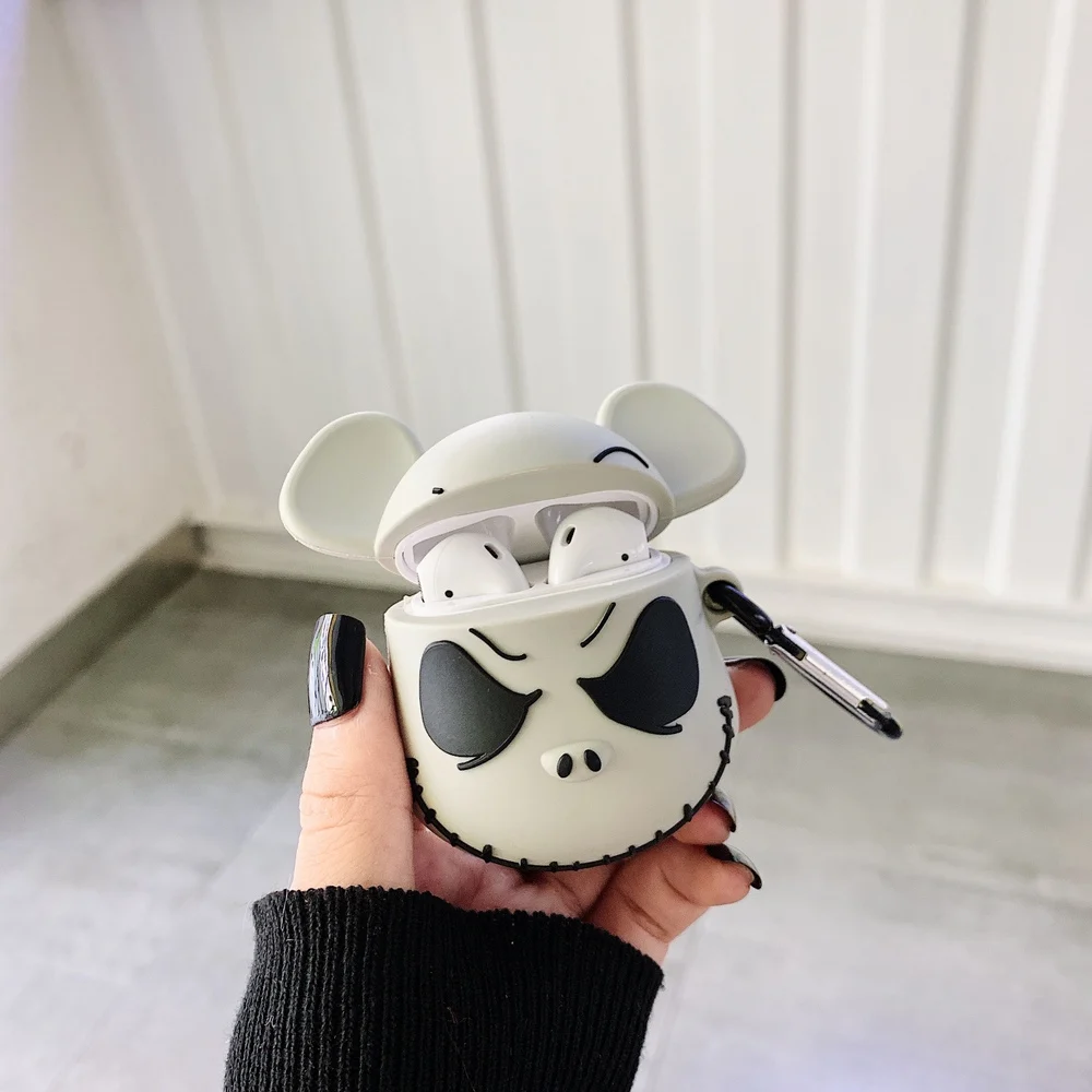 The Nightmare Before Christmas Jack Skellington Earphone Case for apple airPods 1 2 Bluetooth headset Silicone protective cover