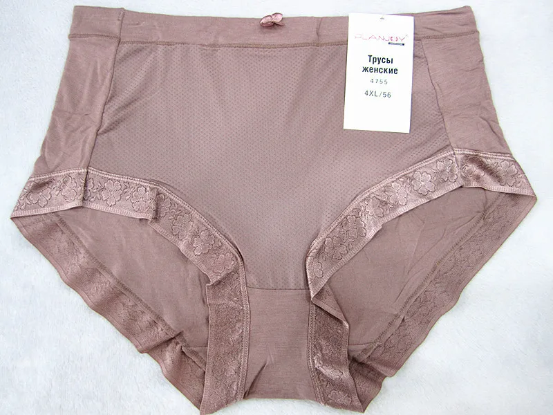 3 Дышащие женские трусы из модала и хлопка, увеличивающие объем талии - Color: 3