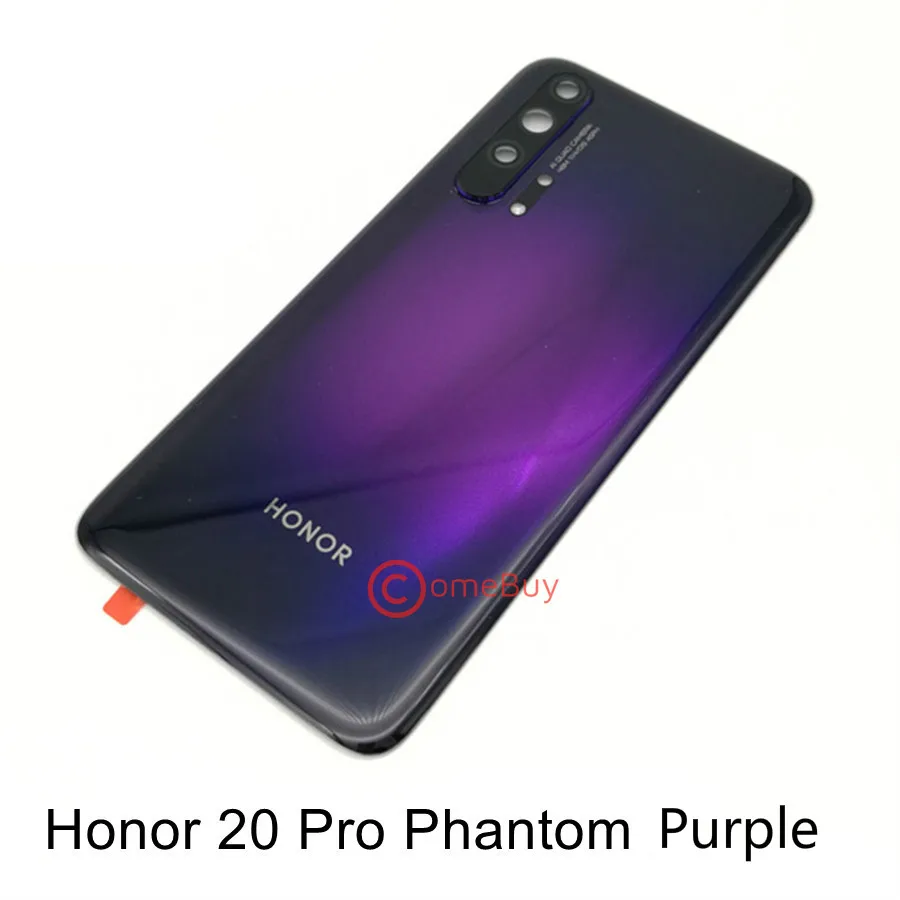 Для huawei Honor 20 Pro Задняя стеклянная крышка батареи задняя дверь Корпус чехол Honor 20 Задняя стеклянная панель Крышка+ объектив камеры+ клей
