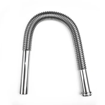 

Stainless Steel Siphon Flexible Sink Drain Hose Pipe Flexible Bathroom 800mm