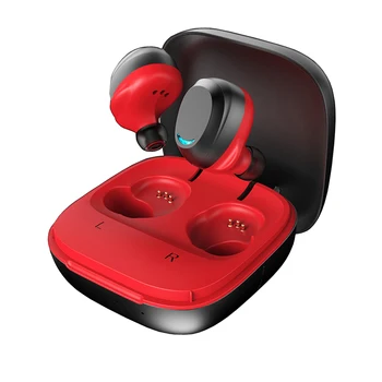 

Luxury Black Red Bluetooth Wireless Earphones TWS Earbuds Earpieces Touch Control 900mAh HD Stereo Sound Zinc Alloy Hand Feeling