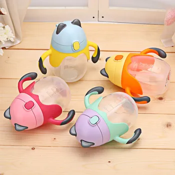

Toddler Silica Gel Water Training Baby Feeding Cute Cup 250ml Kids Learn Children Drinking Bottle Handle