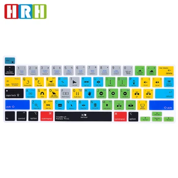 

HRH Premiere Pro CC Shortcut Hotkey Functional Silicone Keyboard Cover Skin For MacBook Newest Pro16 inch A2141 pro 13 A2289
