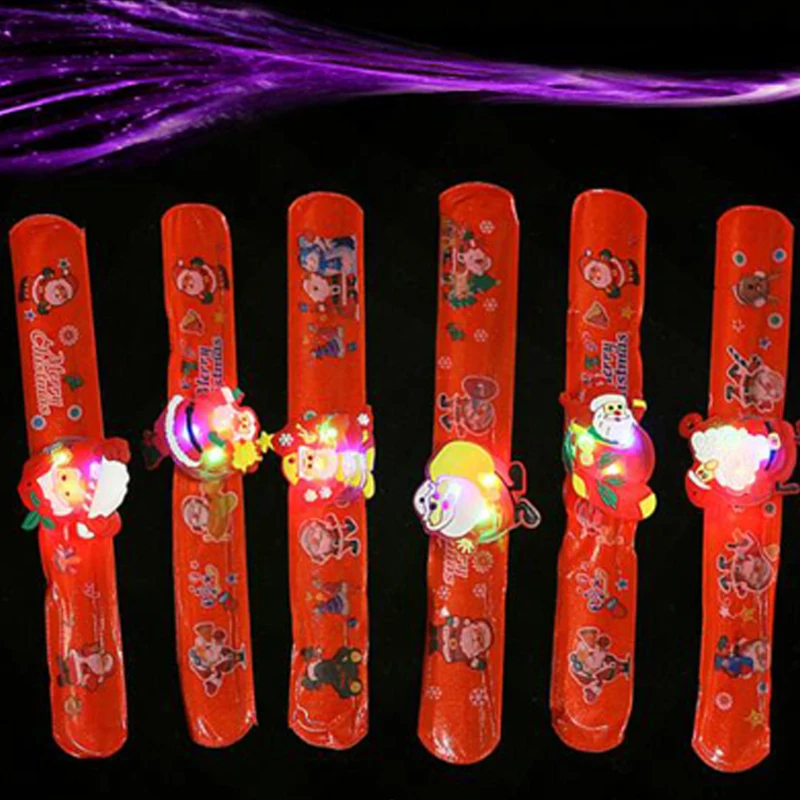 

LED Glowing Bangle Fluorescent Bracelet New Year Christmas Party Supplies Concert Carnival Night Santa Claus Lighting Wristband