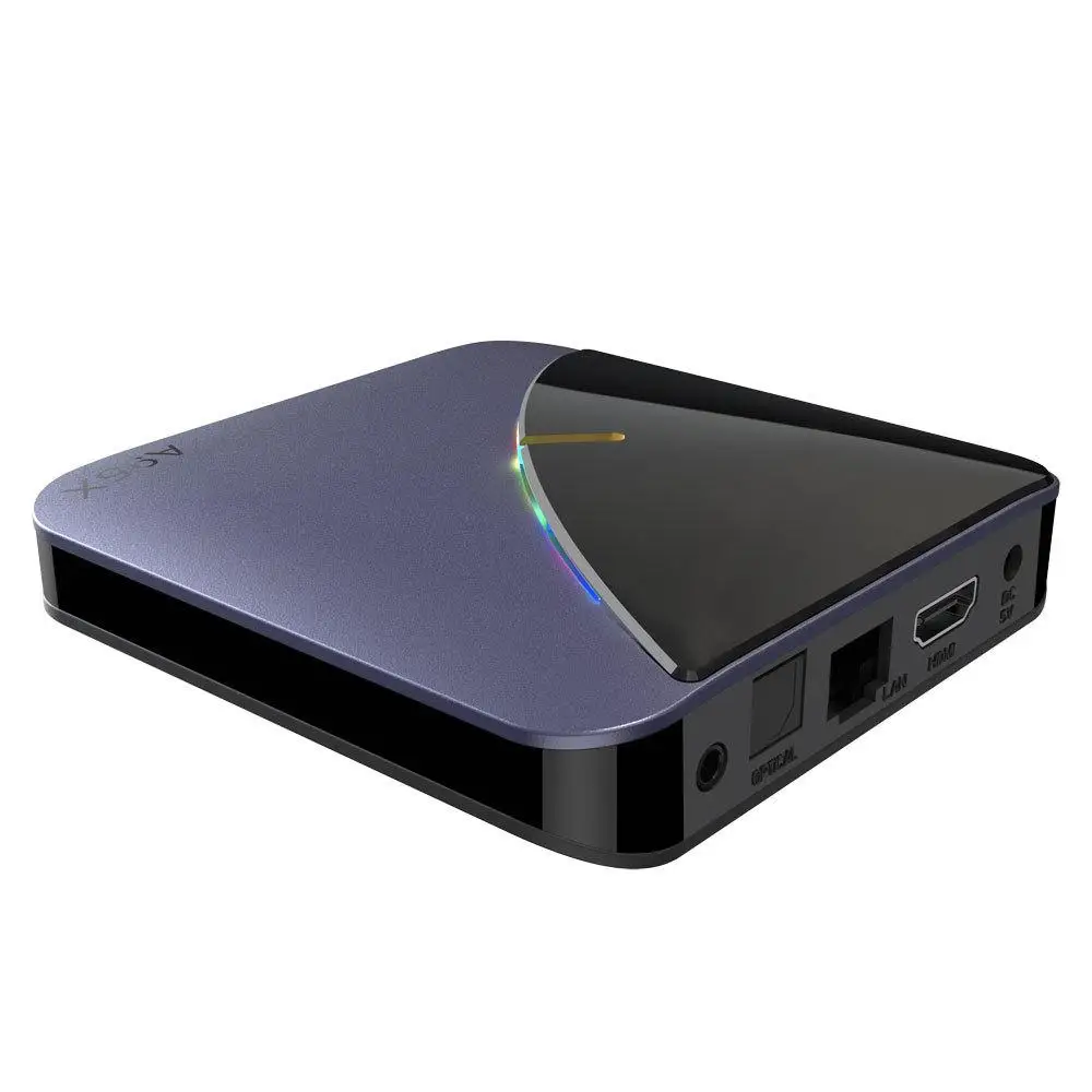 A95X F3 S905X3 RGB светильник Smart Android tv Box Android 9,0 поддержка Plex 4K Airplay& Miracast Mali-G31 приставка