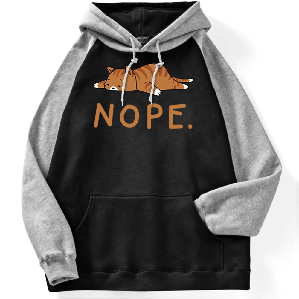 

Man Hoodie Funny Animal Pictures Tracksuits For Male Do Not Exercise Orange Cat Brand Cool Pullovers Mens Loose