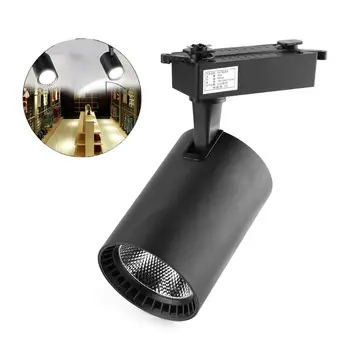 

Black Track LED Light COB Rail Spotlights Lamp Tracking Fixture For Store Shop Mall Exhibition