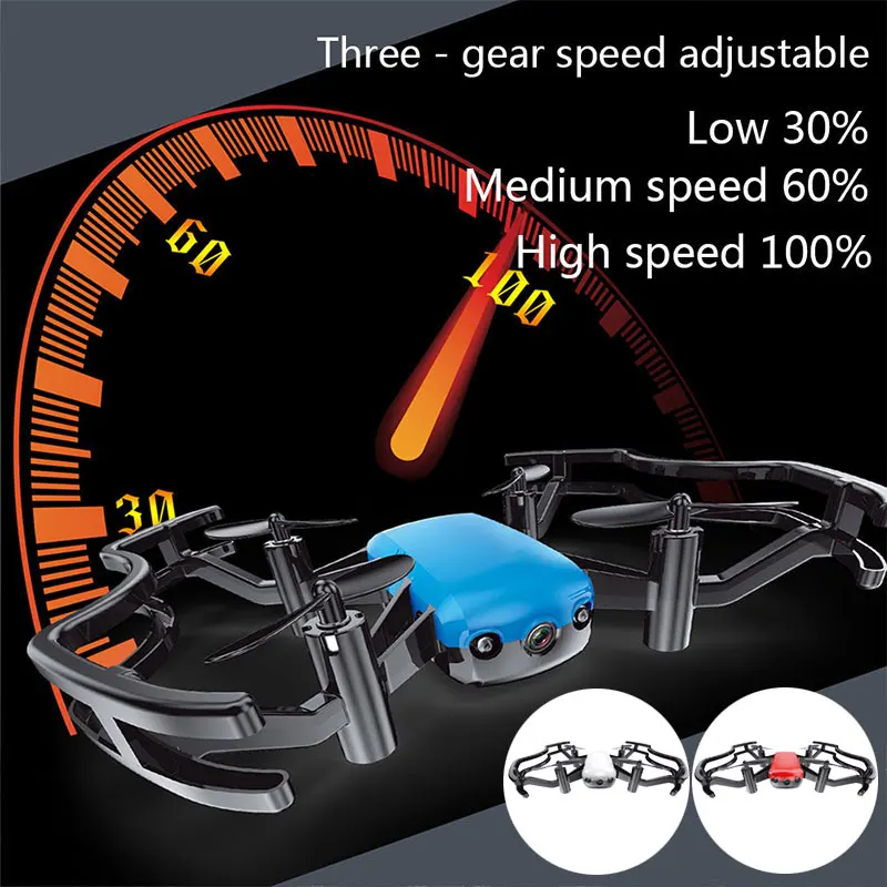 

Drone Aircraft Selfie Speed Adjustable Premium Intelligent App Control G-Sensor Durable FPV Optical Flow 360degree Rolling