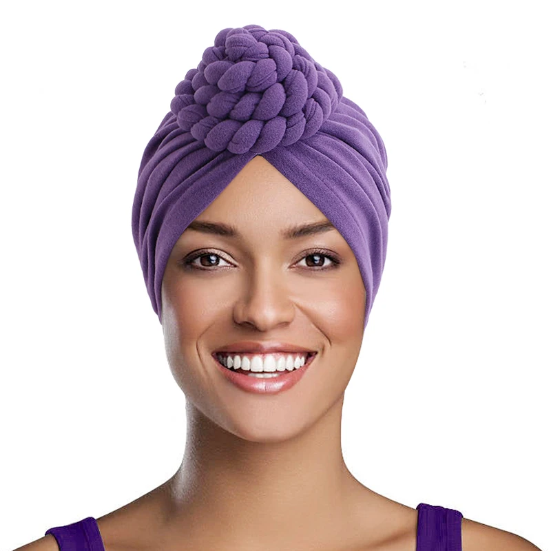 hair clips for fine hair New fashion Women African pattern flower turban Muslim Turban headscarf headwrap Ladies Chemo Cap Soft Comfortable cotton Hat hair clips