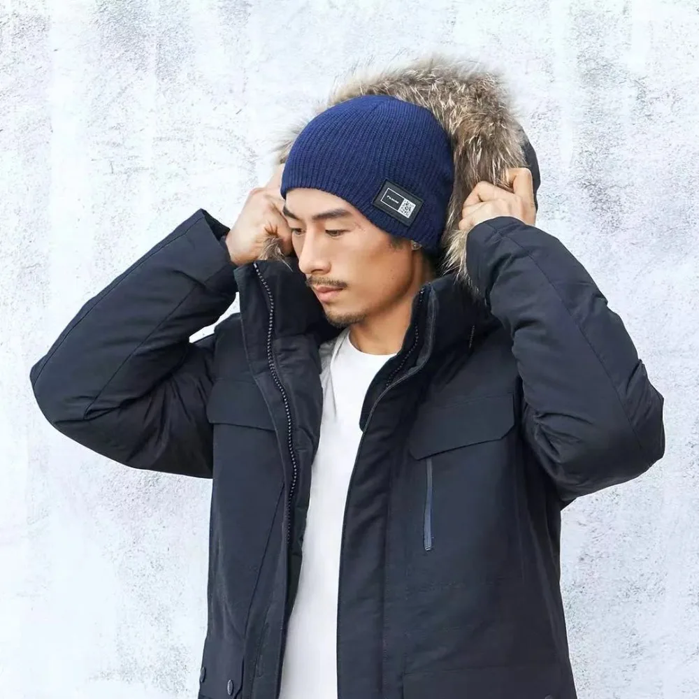 NEW Xiaomi Qimian Wool-Blend Knit Hat Simple and Versatile Natural Wool Fine Weaving Detachable Hair Ball For Winter