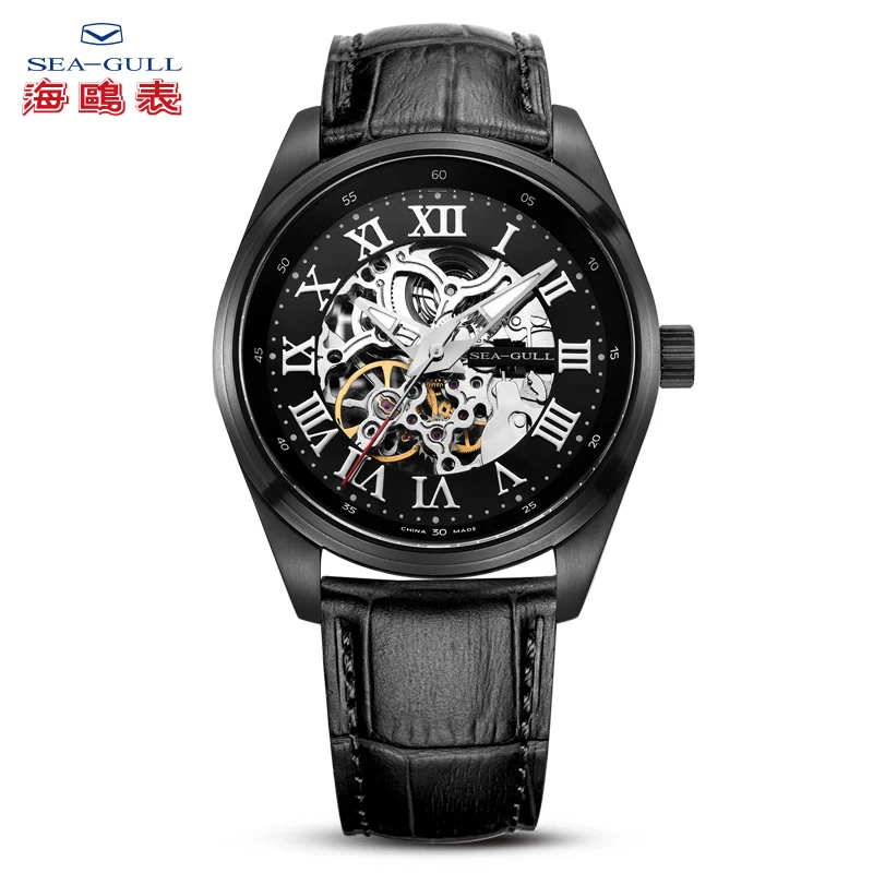 

Seagull watch full hollow mechanical watch metal strap designer watch 50mm waterproof watch business belt watch D819.611HK