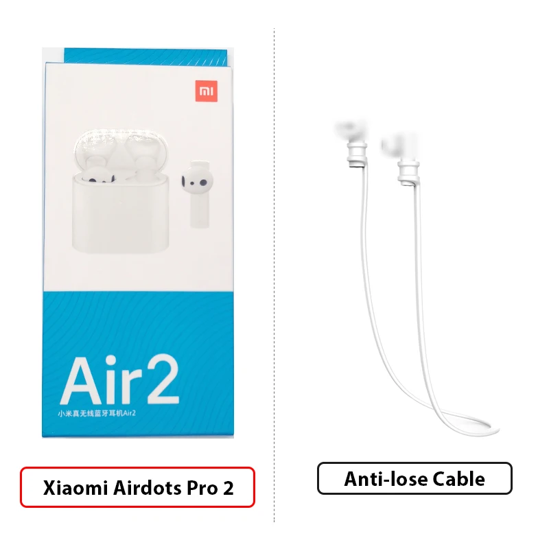 Новые Xiao mi Airdots Pro 2 mi True беспроводные наушники 2 TWS наушники Air 2 LHDC управление двойным mi C ENC Airdots Pro 1 - Цвет: Add AntiLose Cable