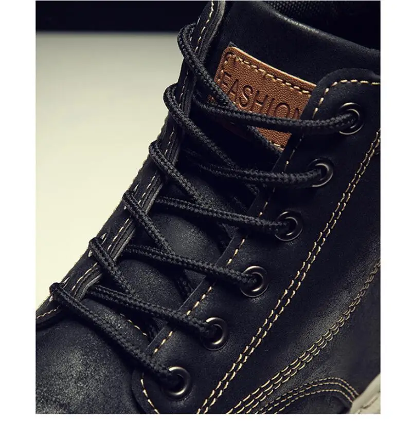 Men's autumn/winter new Martin boots trend high help motorcycle British men's boots fashion retro versatile tooling men's boots