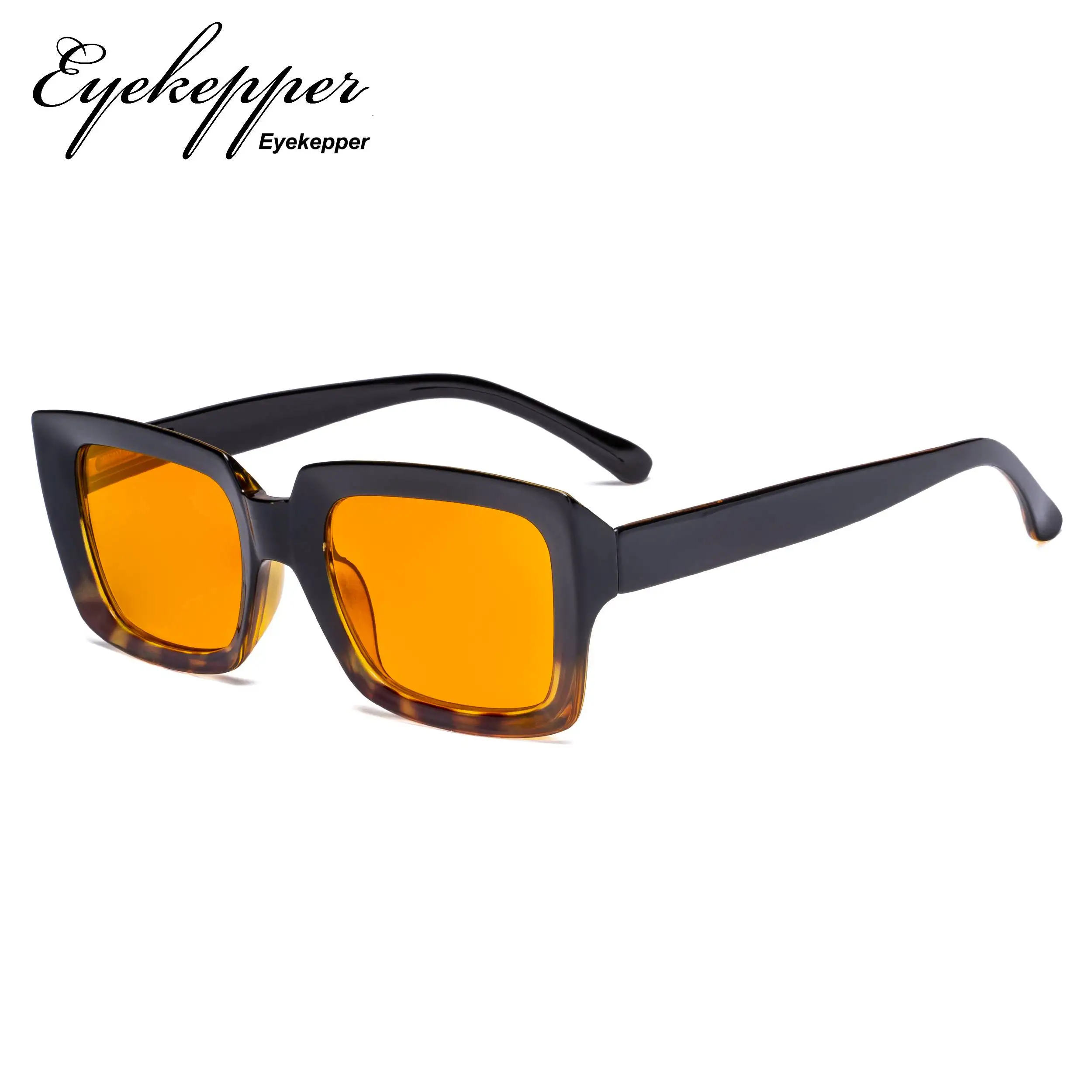 DS9107 Eyekepper синие блокирующие очки с оранжевым тонированным фильтром линзы для сна-большие квадратные компьютерные очки для женщин