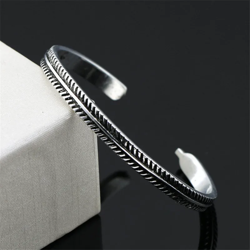 Bangle Bracelet Laurel Leaf Bracelet Woozu Silver Color Vintage Leaves Pattern Open Bracelet Bangle For Women Men