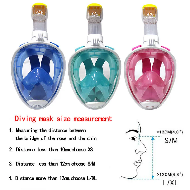 Новинка 2019 маска для подводного плавания с полным лицом водонепроницаемая анти