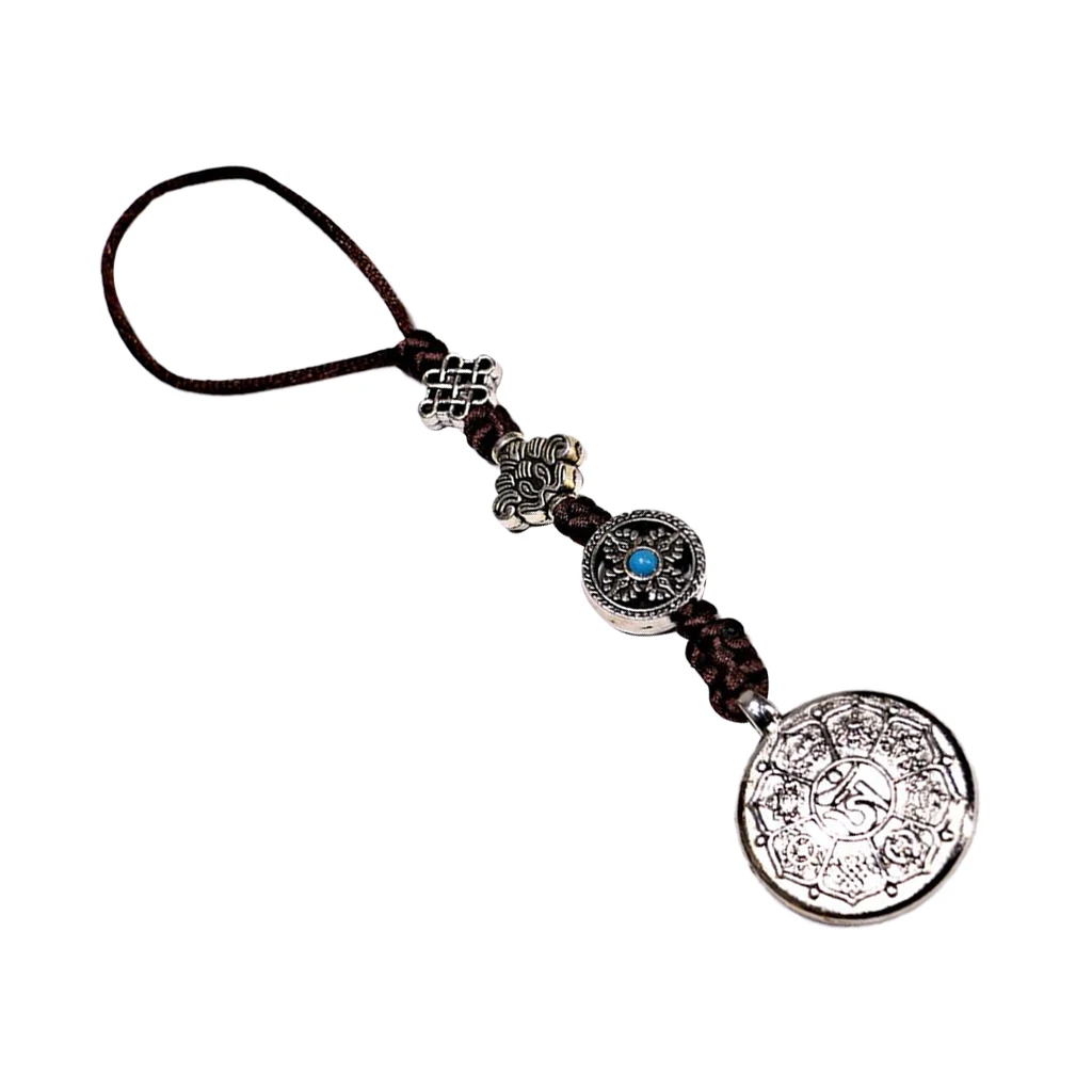 Tibetan Shamans Buddhism Eight-Trigrams Mirror Amulet Pendant M