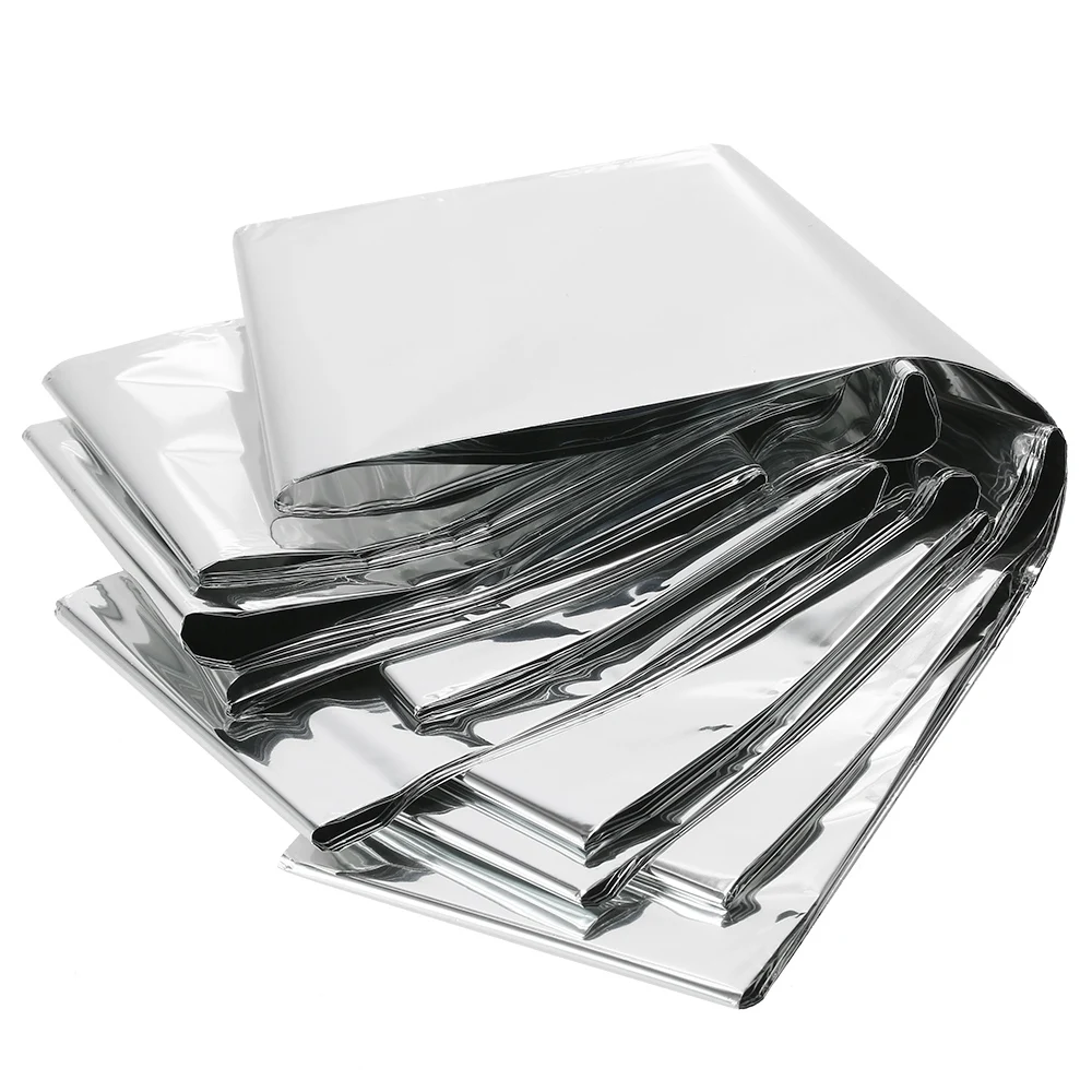 

210*130CM Emergency Blanket Survival Rescue Insulation Curtain Outdoor Life-saving Military Silver Outdoor Tools