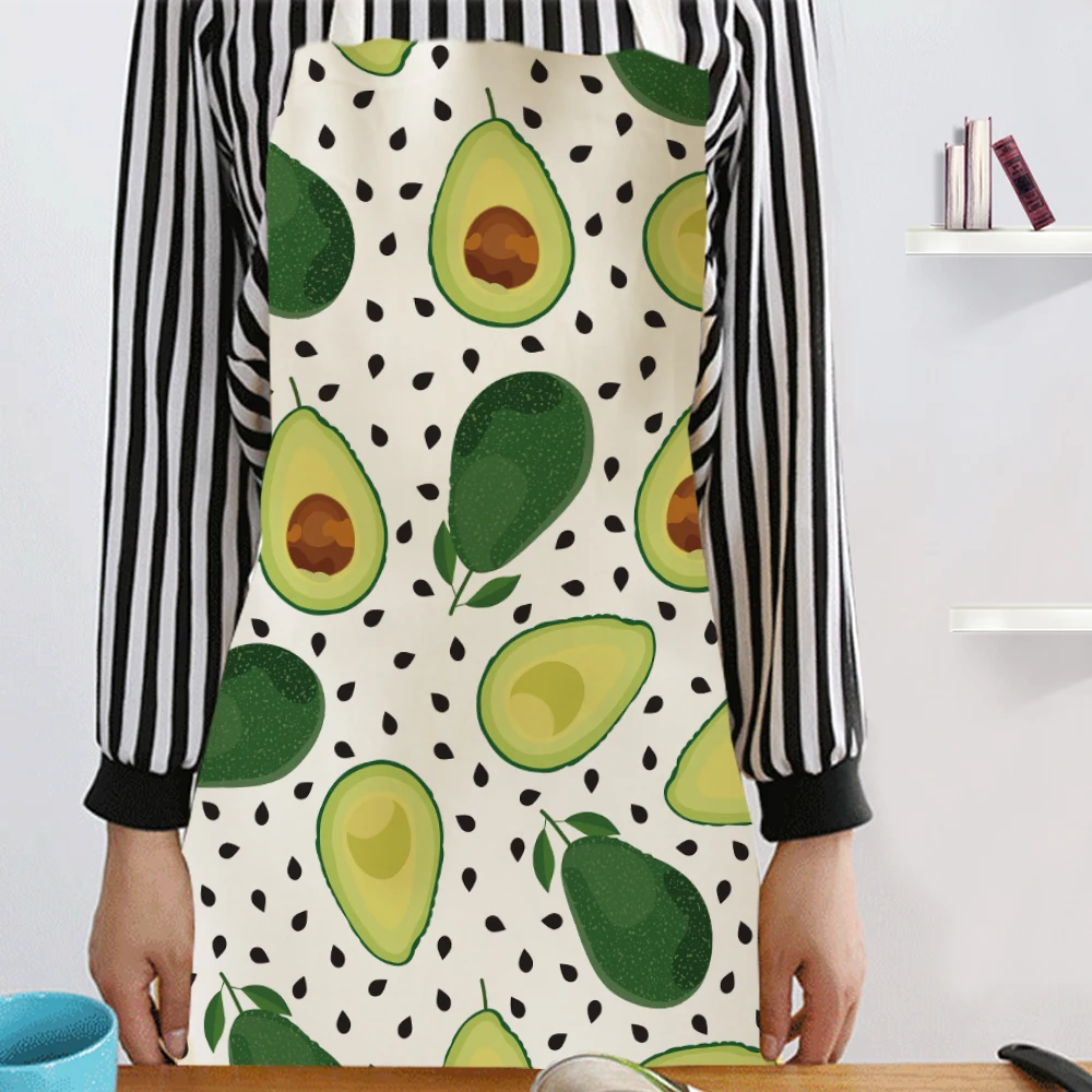 Silstar Tex Green Avocado Kids Aprons Women Haircut Bib Baby Bibs Anti-oil Household Cleaning Pinafore Chef Easy Clean
