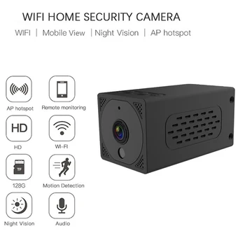 

Wireless WiFi Camera Mini IP Camera 1080P Home Security Camera Built-in Microphone with PIR Human Dynamic Detection Night Vision