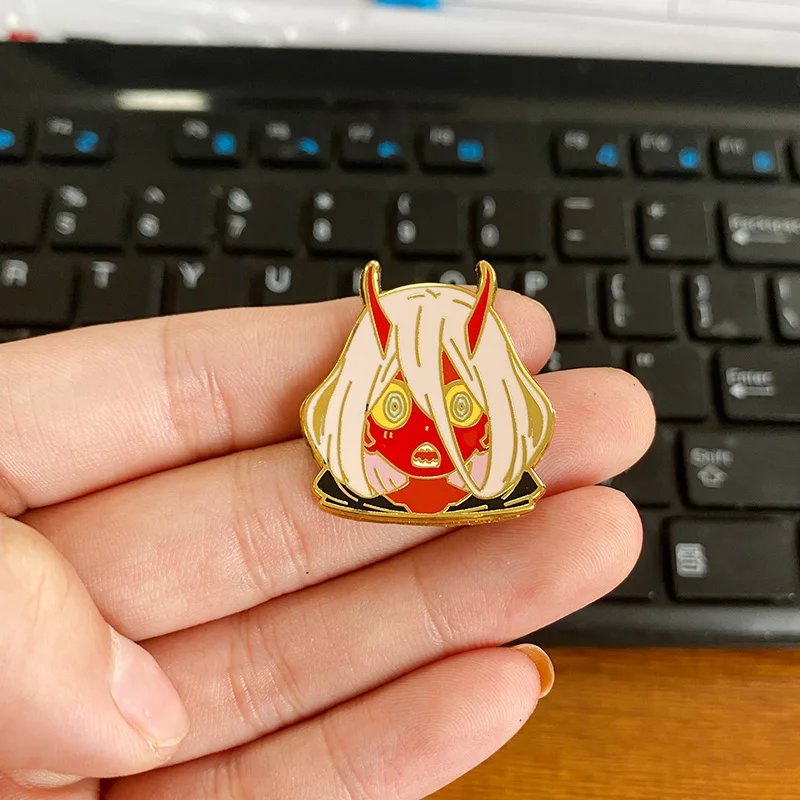 Любимая в Franxx Zero Two Kawaii Chibi брошь аниме Фанаты стильное дополнение|Броши| |