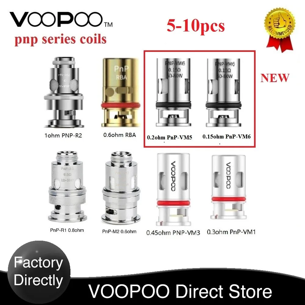 Катушка VOOPOO PnP 5-10 шт. катушка RBA 0 15 Ом 1/2 для Drag S/ X / Vinci /VINCI Mod Pod Kit | Электроника