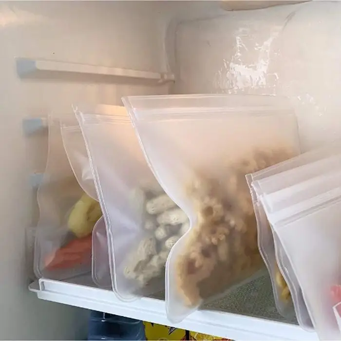 Reusable Food Storage Bag Snacks Food Fruit Leakproof 10 x 3 x PEVA 5 x Storage As Picture 1 x 6 x Bag