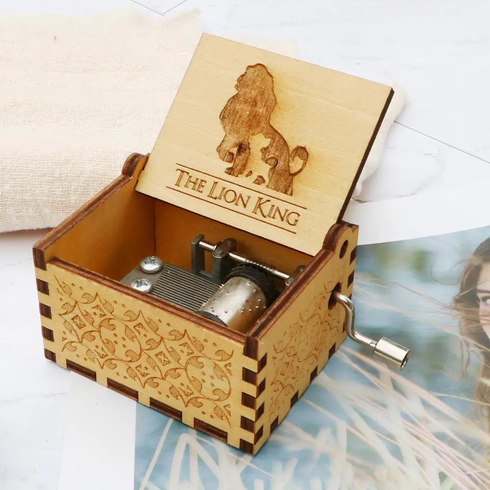 Y-Wooden Classical Musical Box Music Boxes Commemorative Decoration Musical Boxes Birthday Christmas Gift