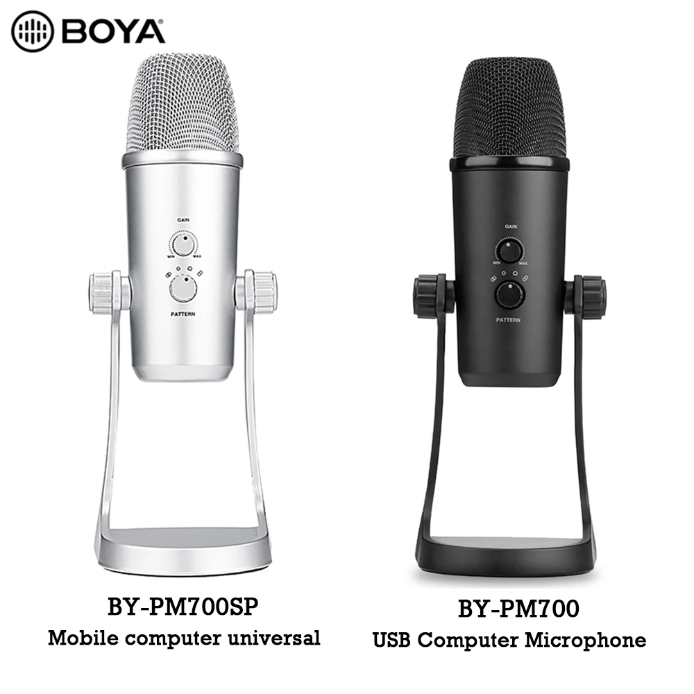 ボヤ By Pm700sp By Pm700 Usb マイクステレオコンデンサー Pc マイクボーカルポッドキャストコンピュータ Pc Iphone Android 記録 Microphones Aliexpress