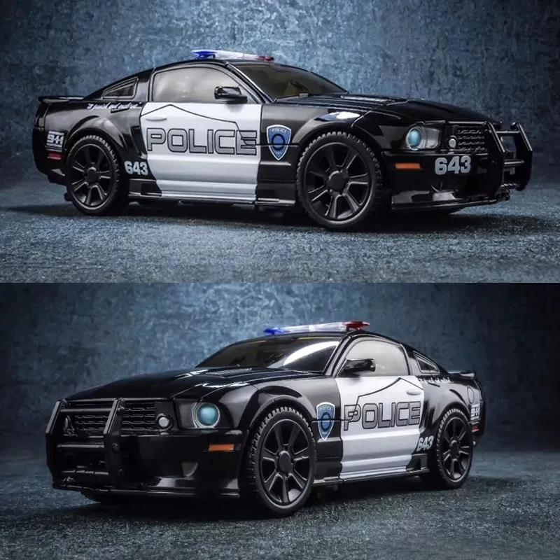 

Black Mamba Ls02 Transformers Roadblocks Mpm05 Alloy Film Version Police Car Robot Models Toy