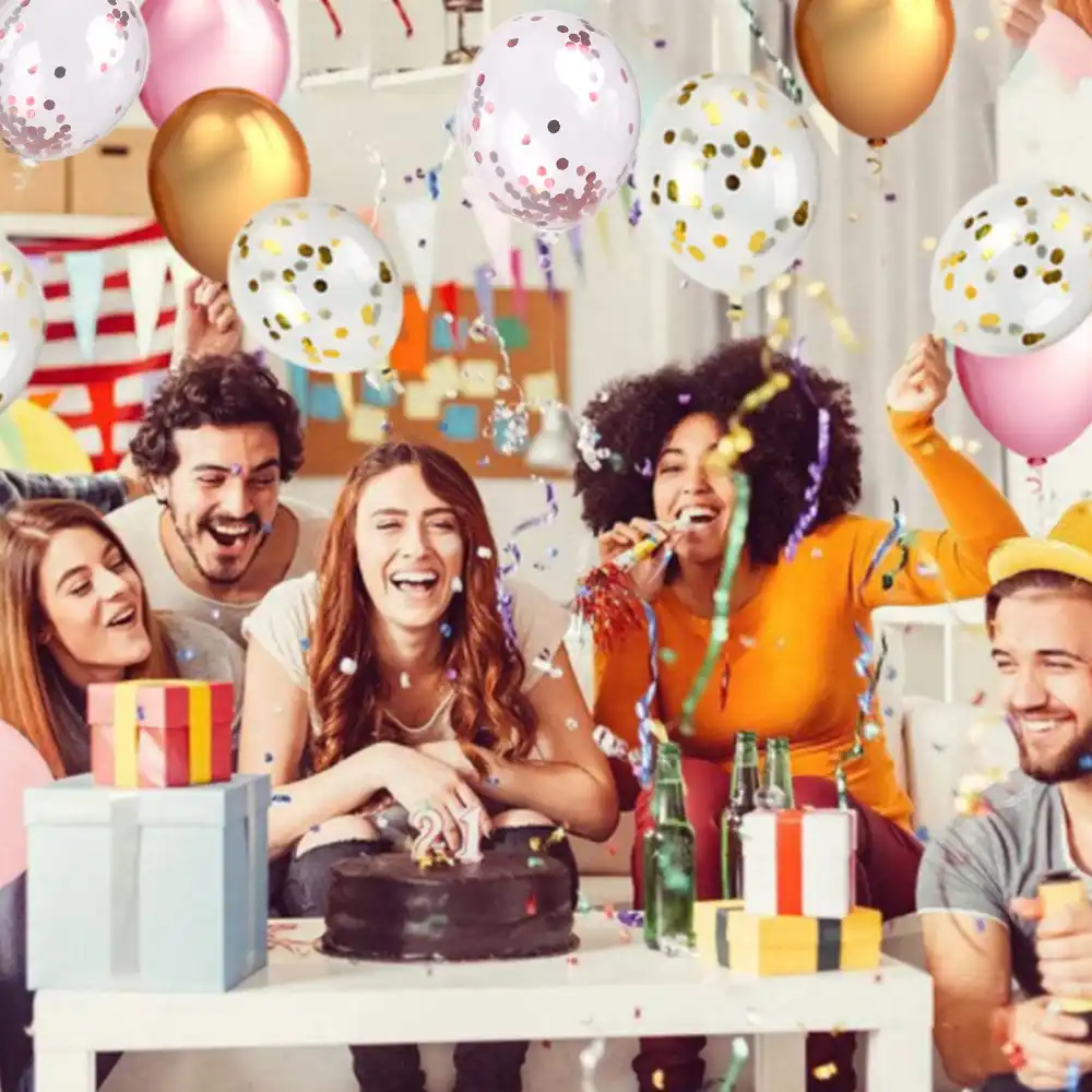 5pcs Pack 12 Inch Confetti Balloons Wedding Party Decorations Latex Confetti Balloon Kids Happy Birthday Decoration Ballons Accessories Aliexpress