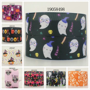 

Winsome 50 Yards 16mm-75mm Happy Halloween Cartoon Pattern Ribbon Cartoon Colorful Printed Grosgrain ,FOE Ribbon