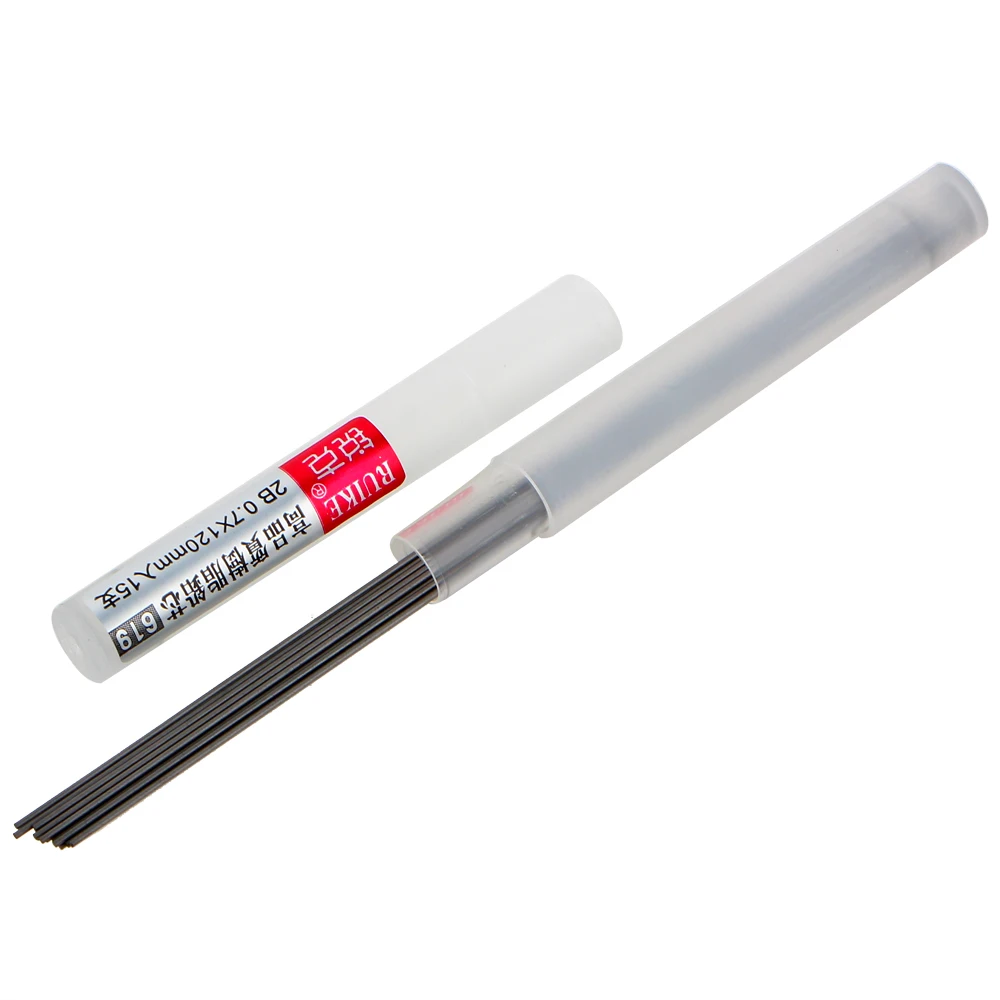 

5pcs/lot 0.5mm 0.7mm 2B automatic pencil for the core black pencil core the pencil lengthening refill Free shipping