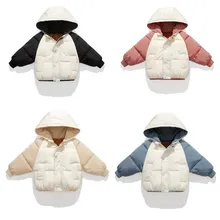 Новое зимнее Детское пальто Зимняя Детская пуховая и пуховая одежда с хлопковой подкладкой детские зимние комбинезоны для детей, зимние комбинезоны