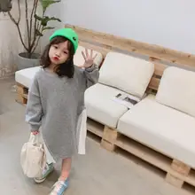 Г., платье в Корейском стиле для девочек в стиле пэчворк хлопковые Модные осенние платья для девочек от 2 до 8 лет, PQ381