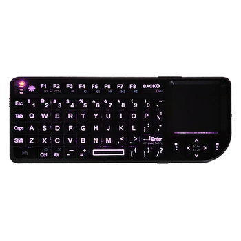 

A8 Mini Wireless Keyboard, Portable Seven-Color Backlit Multimedia Handheld Touchpad English Seven-Color Keyboard