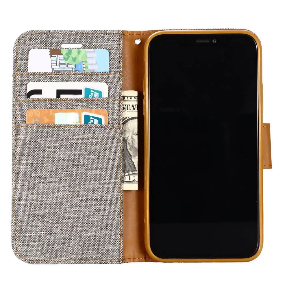 Джинсовый разноцветный Чехол-книжка из искусственной кожи для iPhone 11 Pro Max X XS XR XS Max 5 5S SE 6 6S 7 8 Plus, чехлы для телефонов